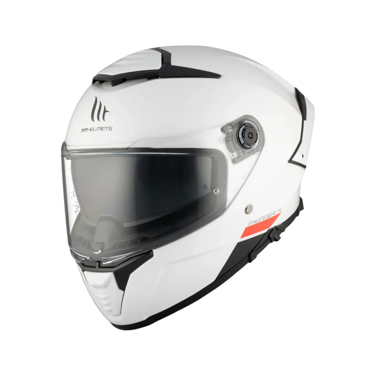Casco de moto integral MT Helmets Thunder 4 SV Solid A0 blanco perla acabado brillo