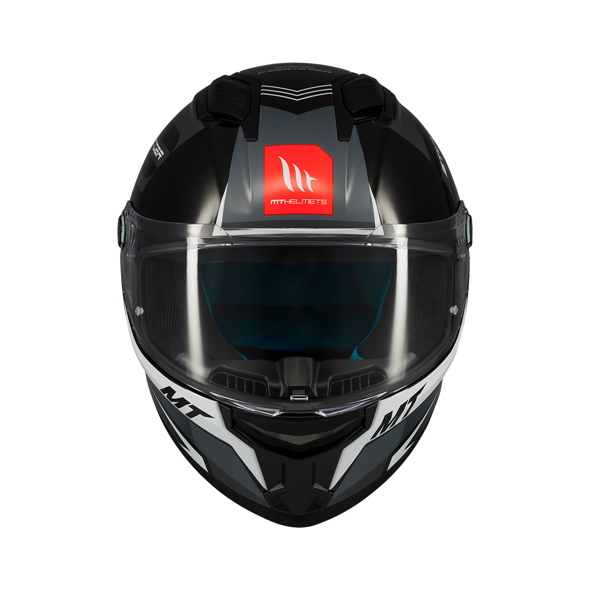 Casco de moto integral MT Helmets Stinger 2 Tron B12 acabado brillo - vista 3