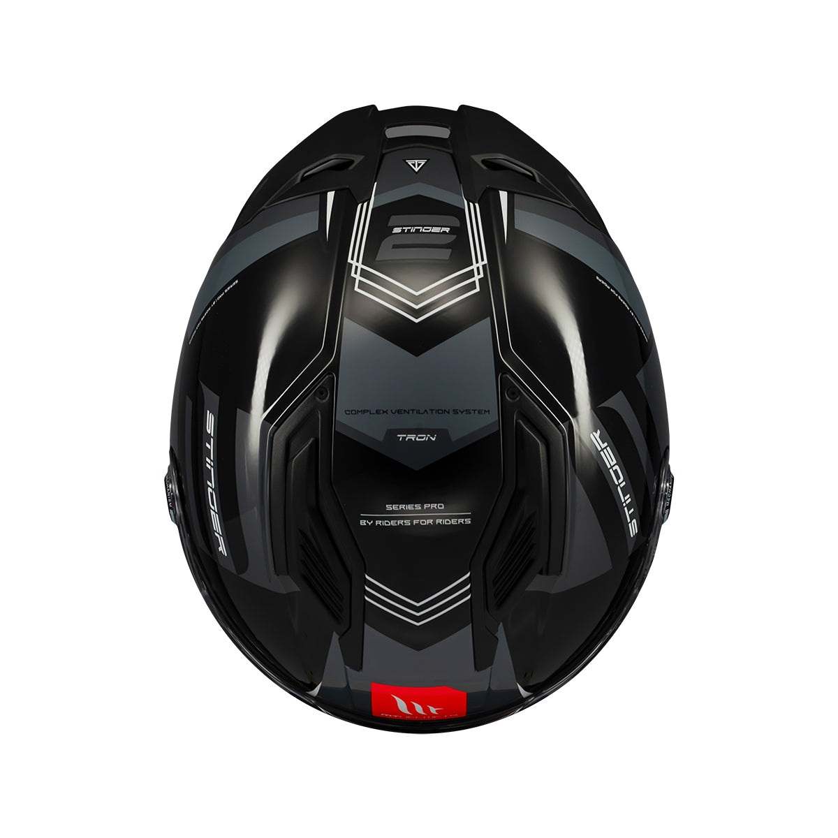 Casco de moto integral MT Helmets Stinger 2 Tron B12 acabado brillo - vista 6