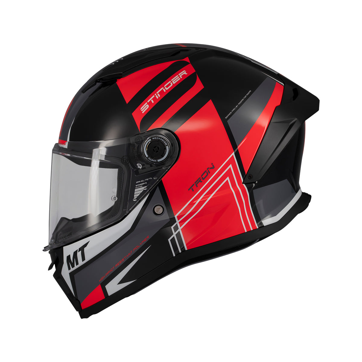 Casco de moto integral MT Helmets Stinger 2 Tron B15 acabado brillo - vista 2