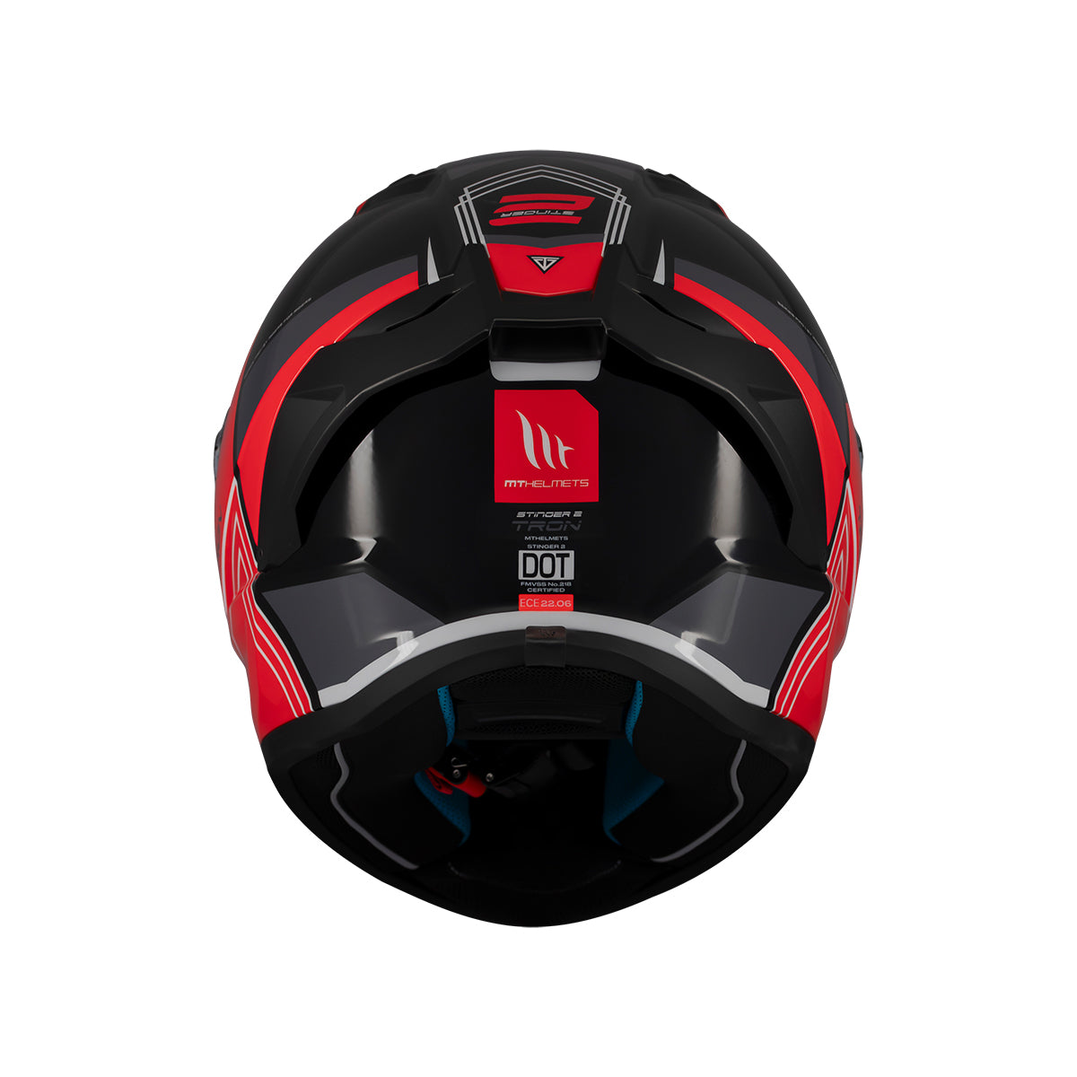 Casco de moto integral MT Helmets Stinger 2 Tron B15 acabado brillo - vista 5
