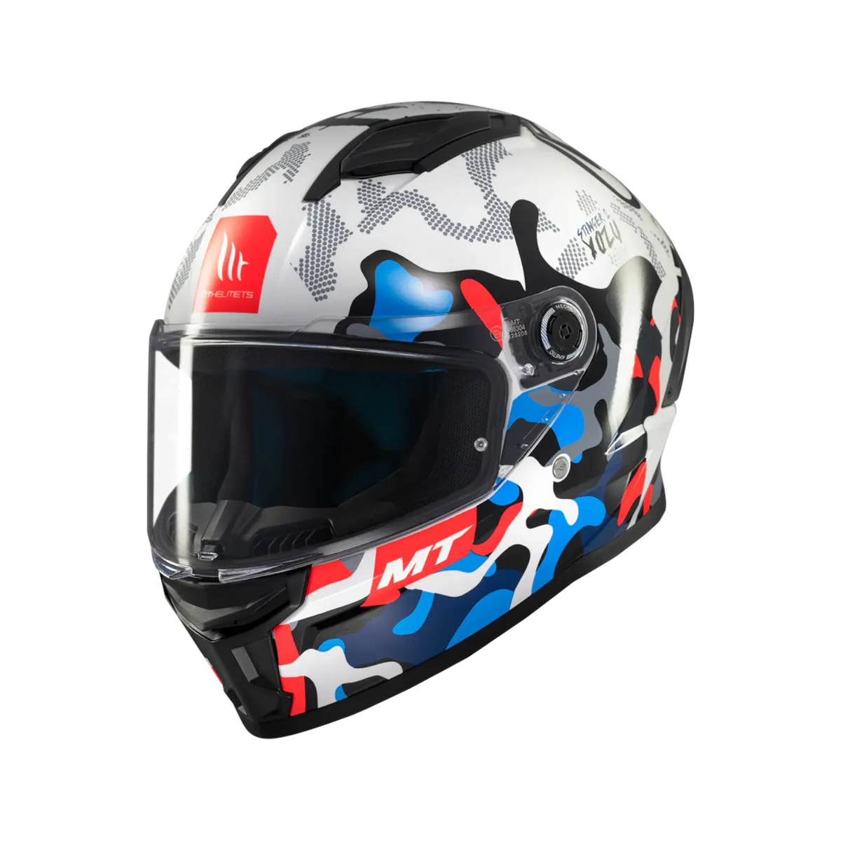 Casco de moto integral MT Helmets Stinger 2 Yozu A7 acabado brillo