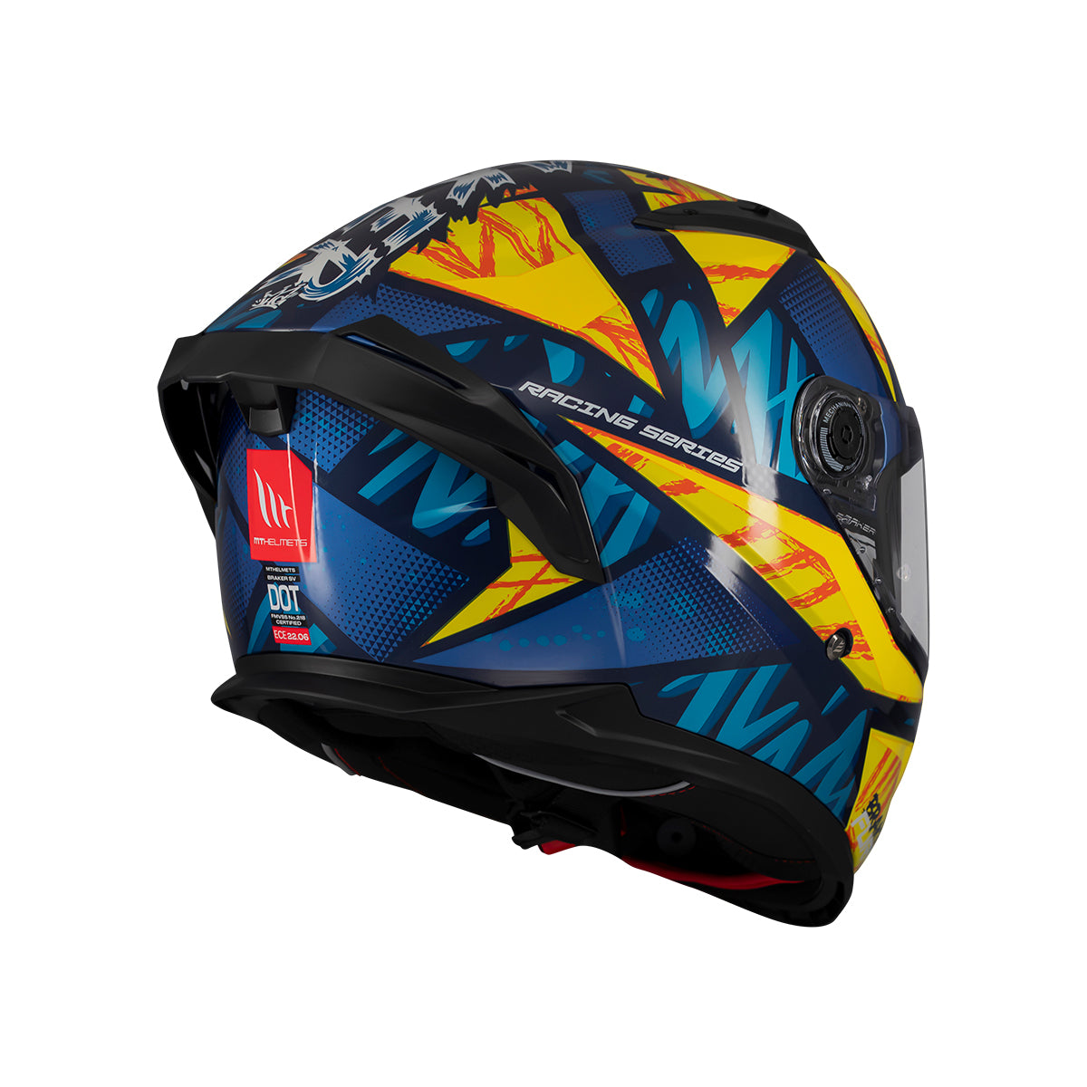 Casco de moto integral MT Helmets Braker SV Fury C17 acabado brillo - vista 4