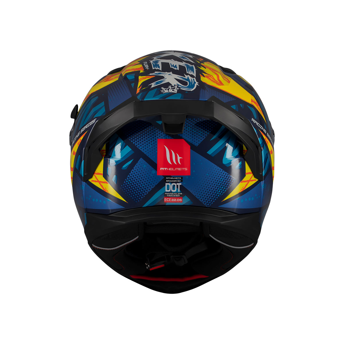 Casco de moto integral MT Helmets Braker SV Fury C17 acabado brillo - vista 5