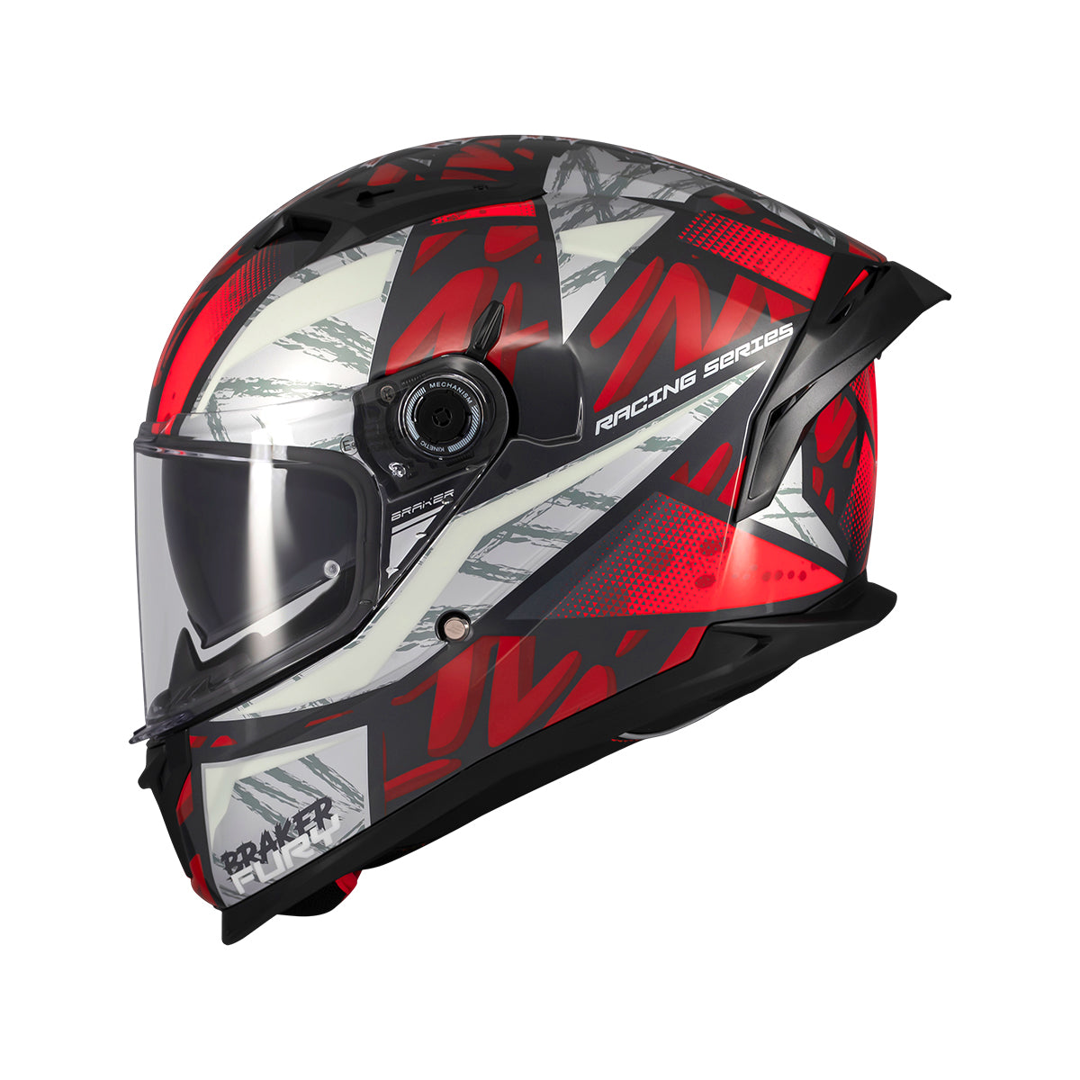 Casco de moto integral MT Helmets Braker SV Fury C5 acabado brillo - vista 2