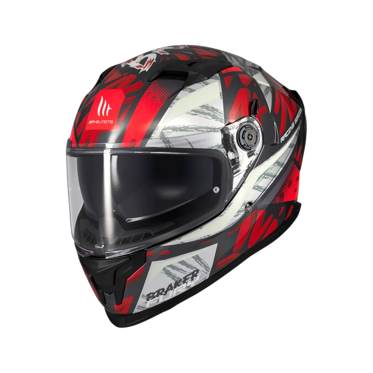 Casco de moto integral MT Helmets Braker SV Fury C5 acabado brillo