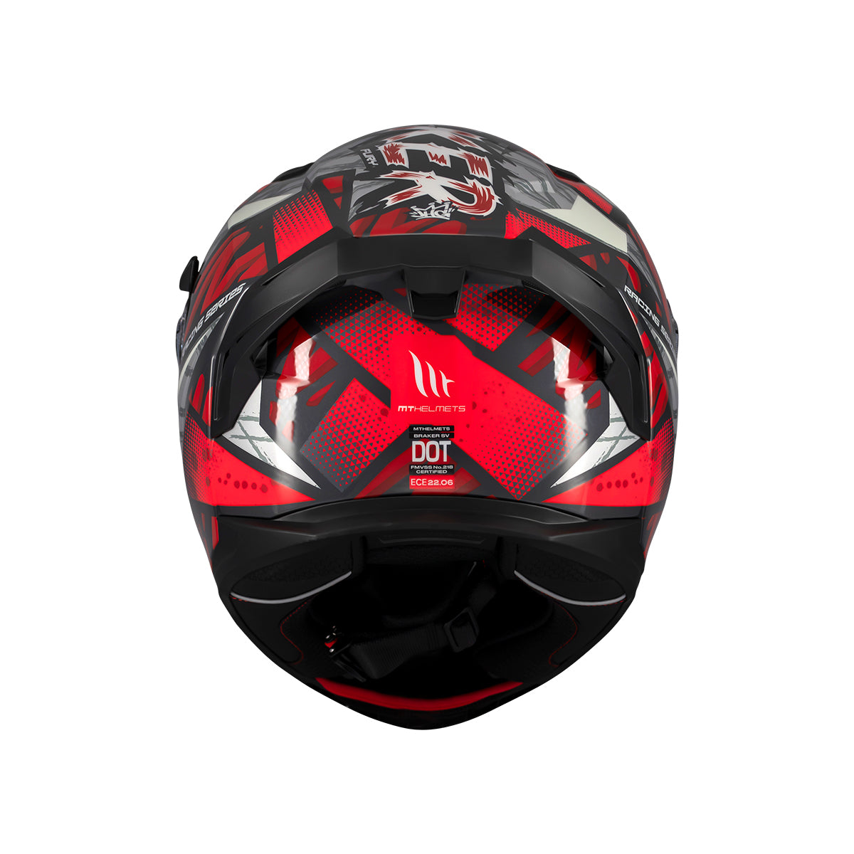 Casco de moto integral MT Helmets Braker SV Fury C5 acabado brillo - vista 5