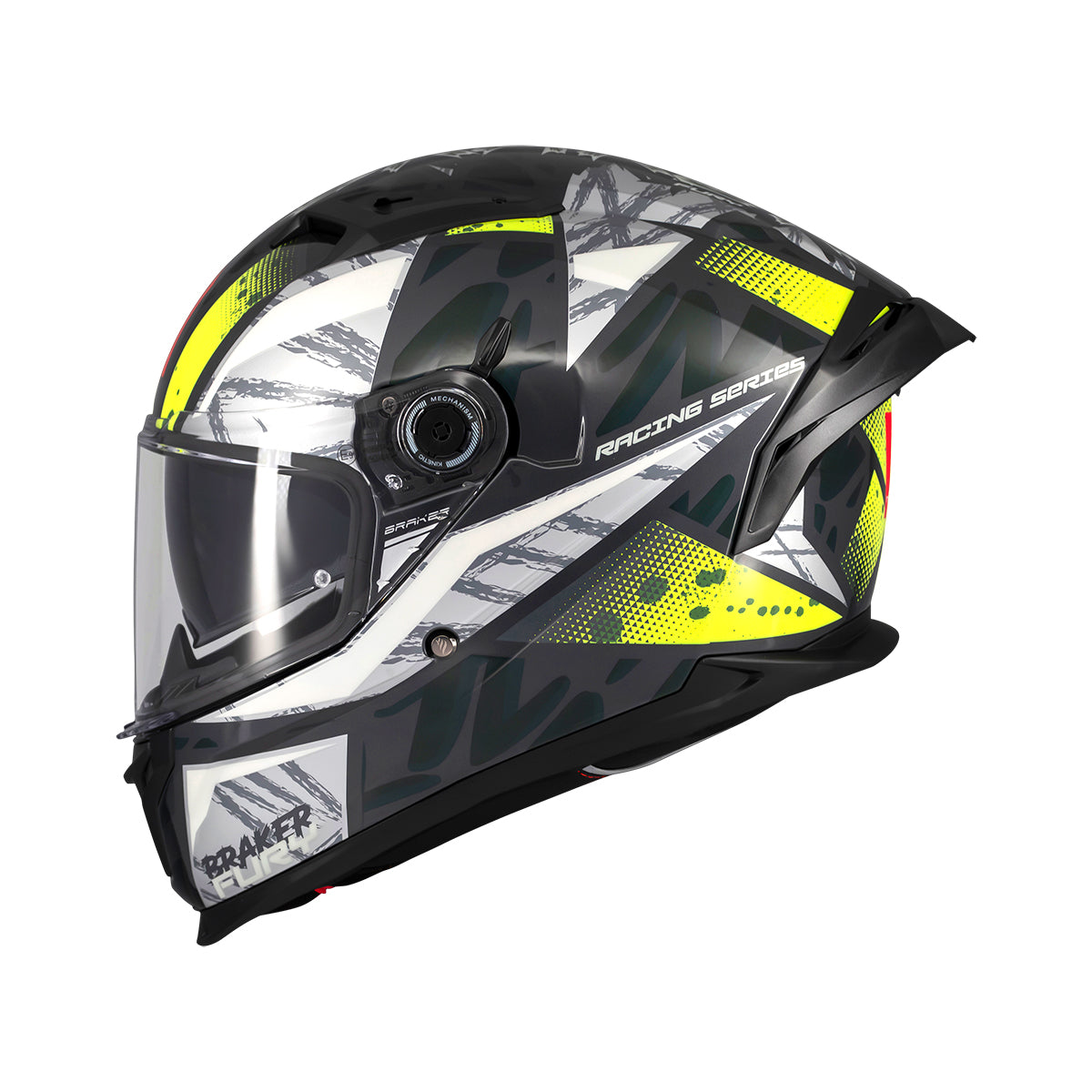 Casco de moto integral MT Helmets Braker SV Fury C6 acabado brillo - vista 2
