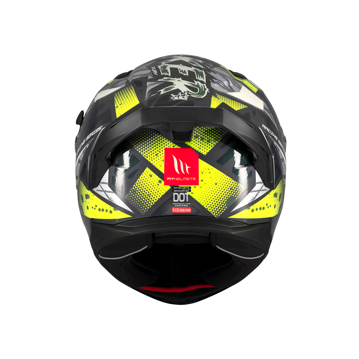 Casco de moto integral MT Helmets Braker SV Fury C6 acabado brillo - vista 4