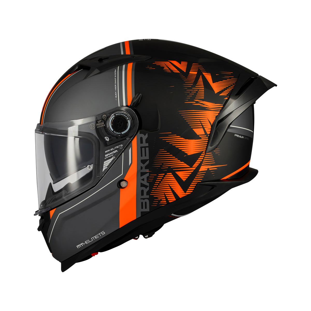 Casco de moto integral MT Helmets Braker SV Charm B4 acabado mate - vista 2
