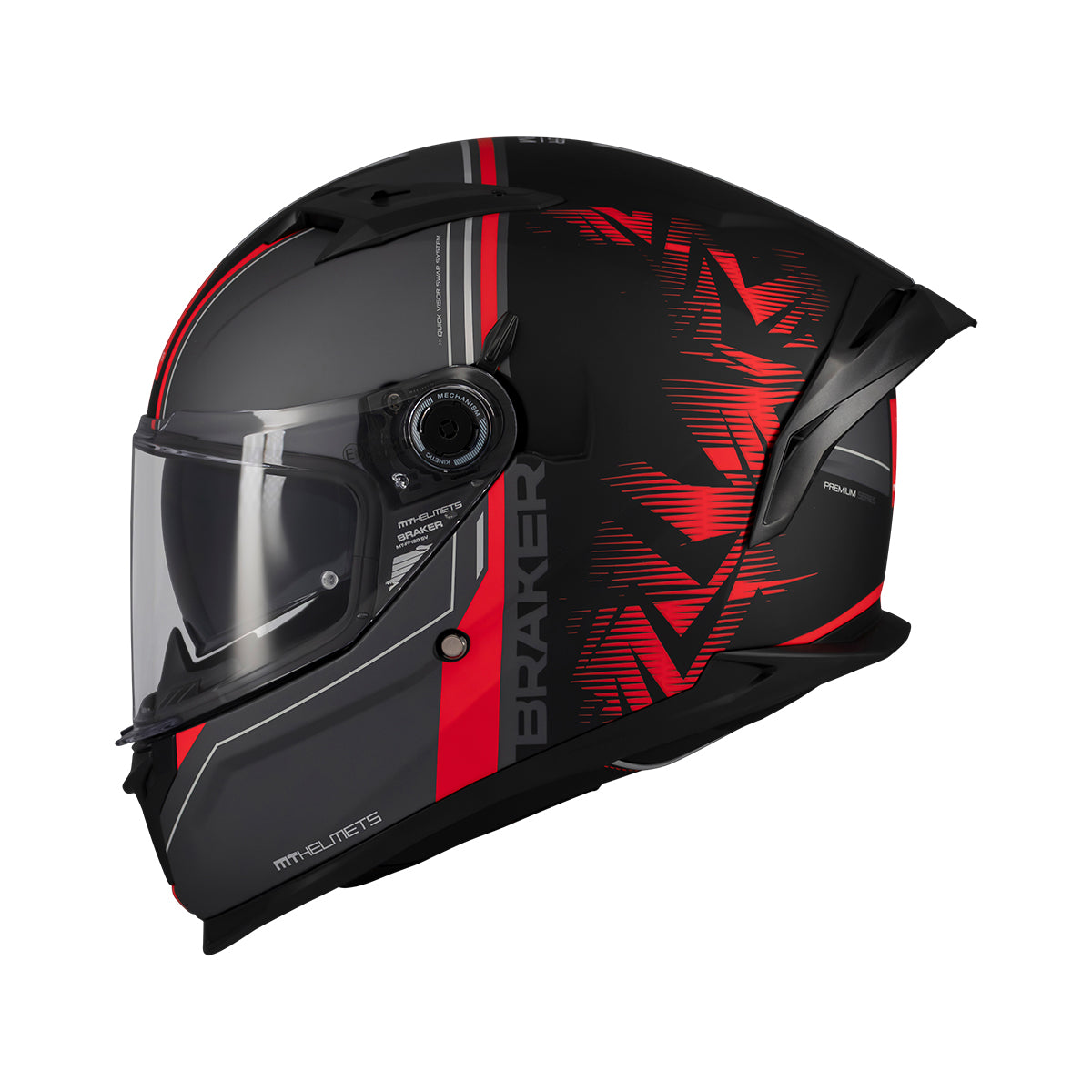 Casco de moto integral MT Helmets Braker SV Charm B5 acabado mate - vista 2
