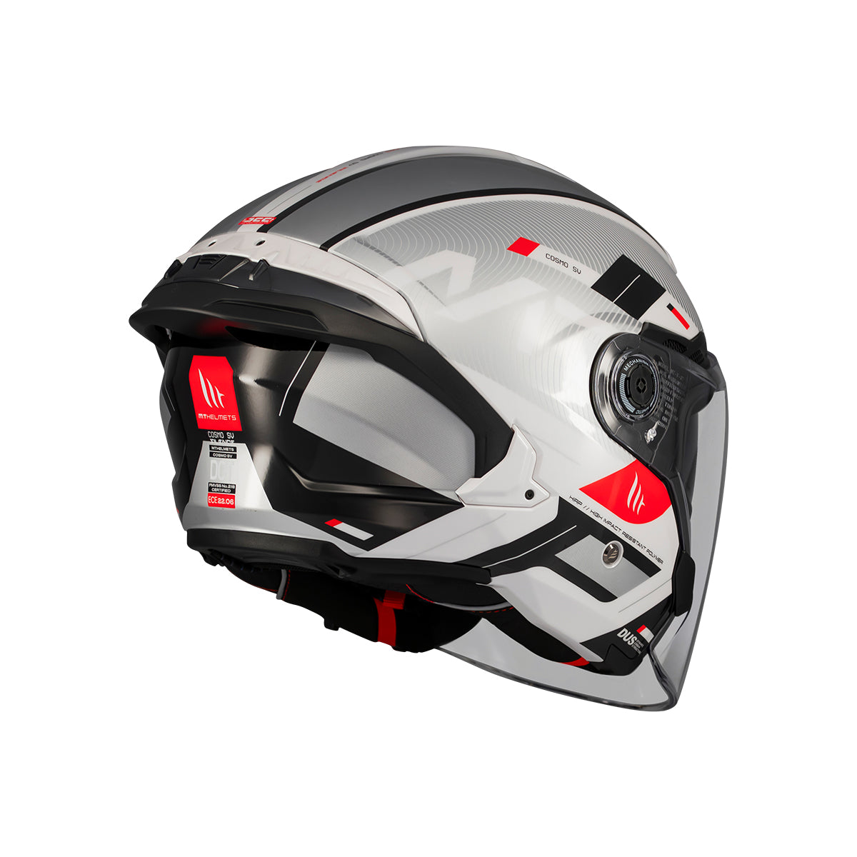 Casco de moto jet MT Helmets Cosmo SV Silence A2 acabado brillo - vista 4