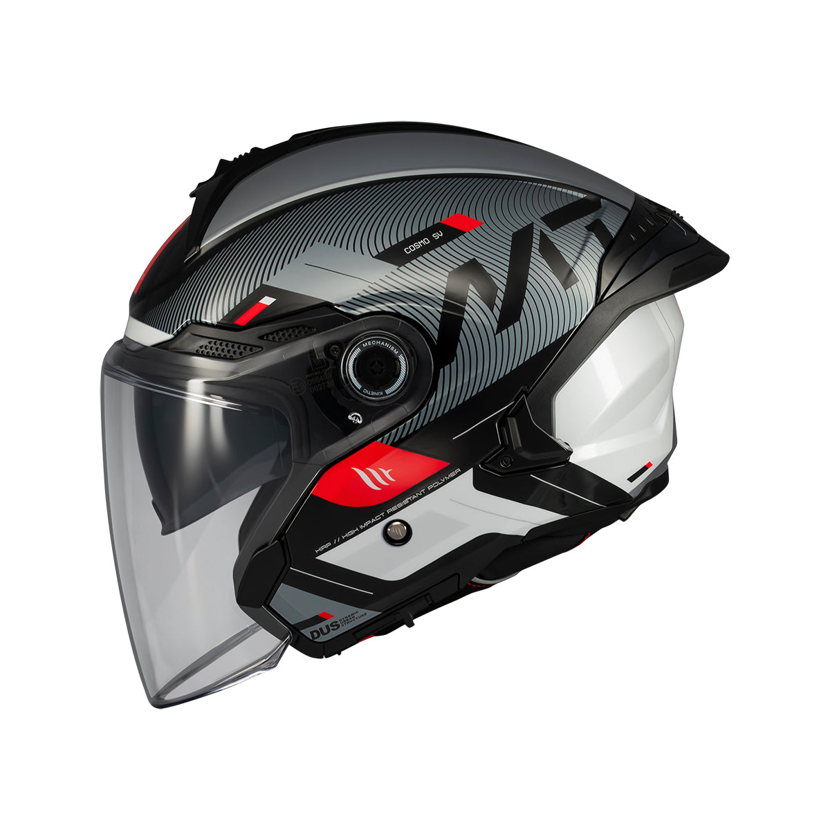Casco de moto jet MT Helmets Cosmo SV Silence B2 acabado brillo - vista 2