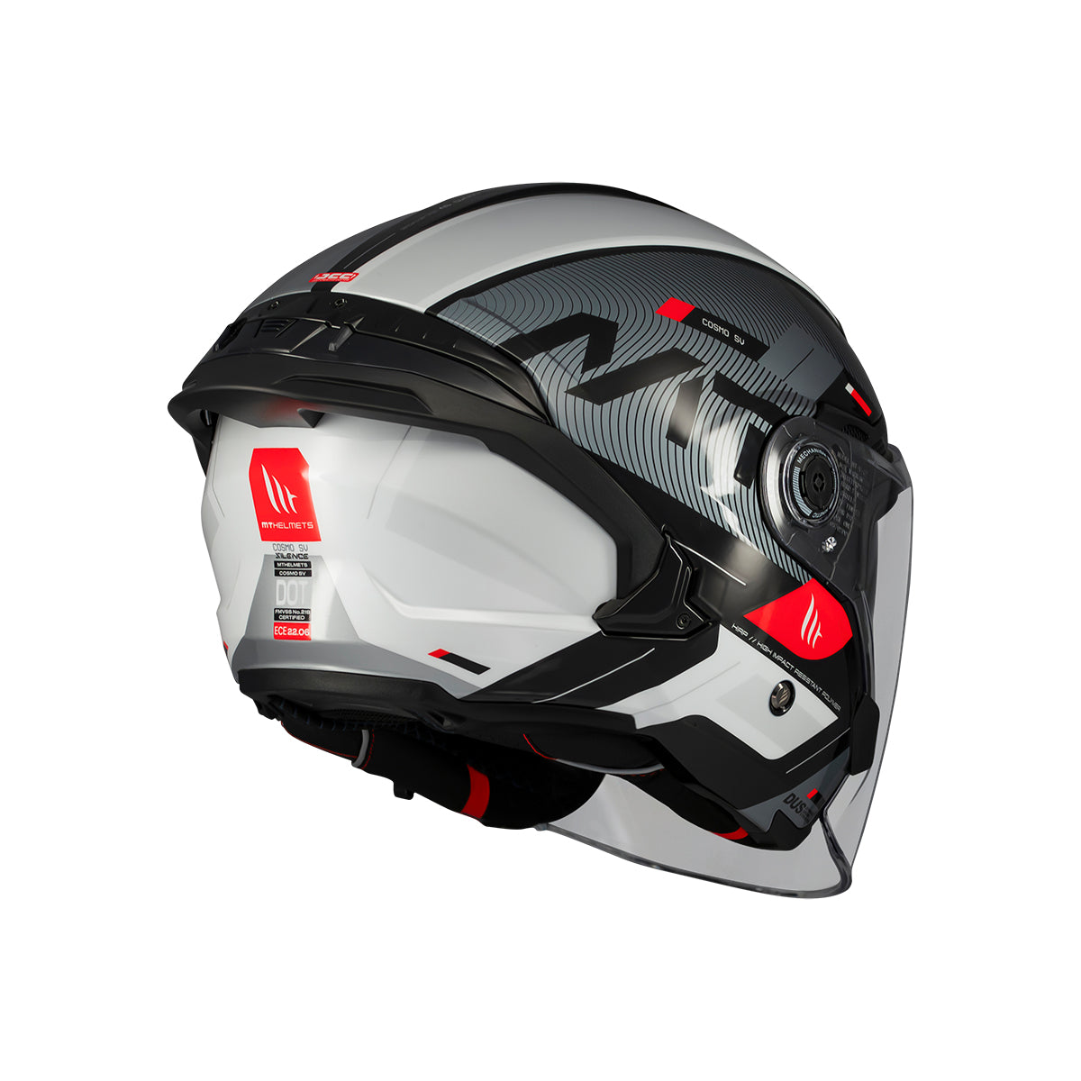 Casco de moto jet MT Helmets Cosmo SV Silence B2 acabado brillo - vista 4