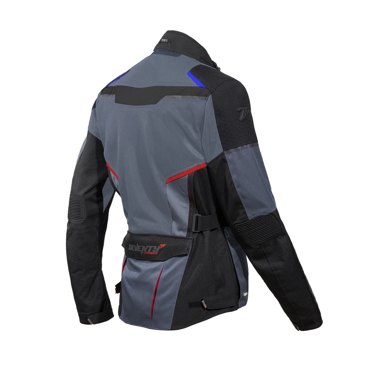 Chaqueta de moto de verano Seventy Degrees SD-JT70 Atacama gris, azul y roja - vista 2