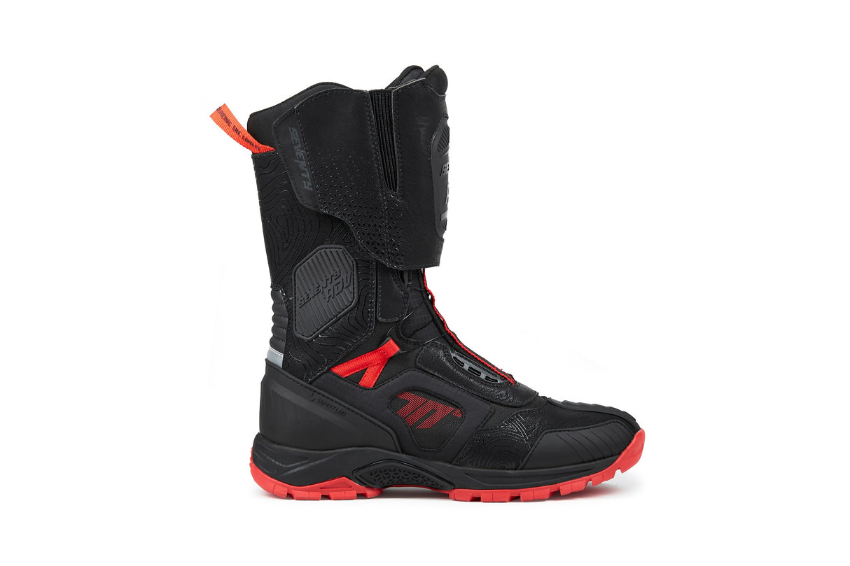 Botas de moto Seventy Degrees SD-BA6 Stelvio altas negras y rojas - vista 2