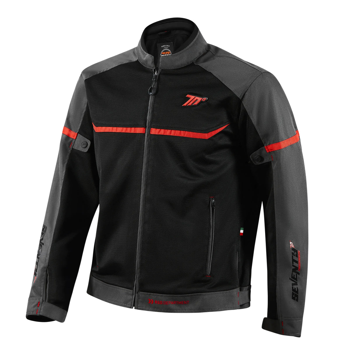 Chaqueta de moto de verano deportiva Seventy Degrees SD-JR30.1 Mojave negra y roja - vista 2