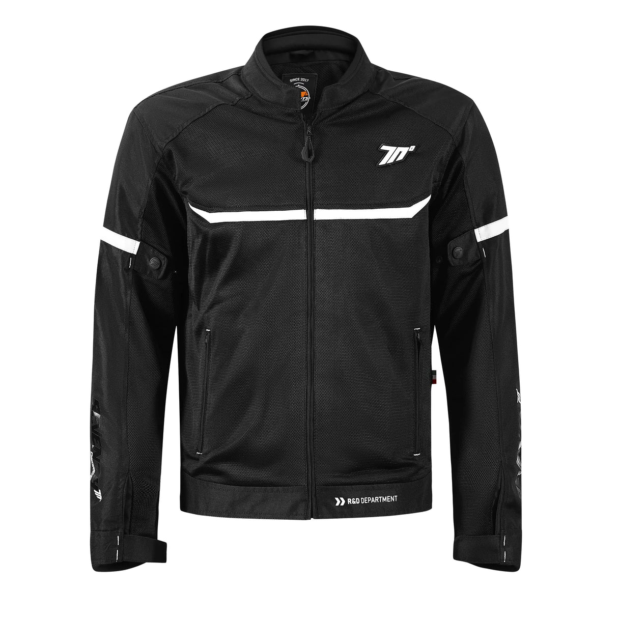 Chaqueta de moto de verano deportiva Seventy Degrees SD-JR30.1 Mojave negra y blanca - vista 3