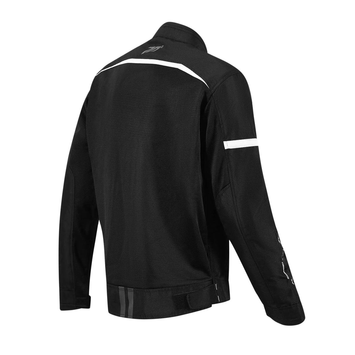 Chaqueta de moto de verano deportiva Seventy Degrees SD-JR30.1 Mojave negra y blanca - vista 2