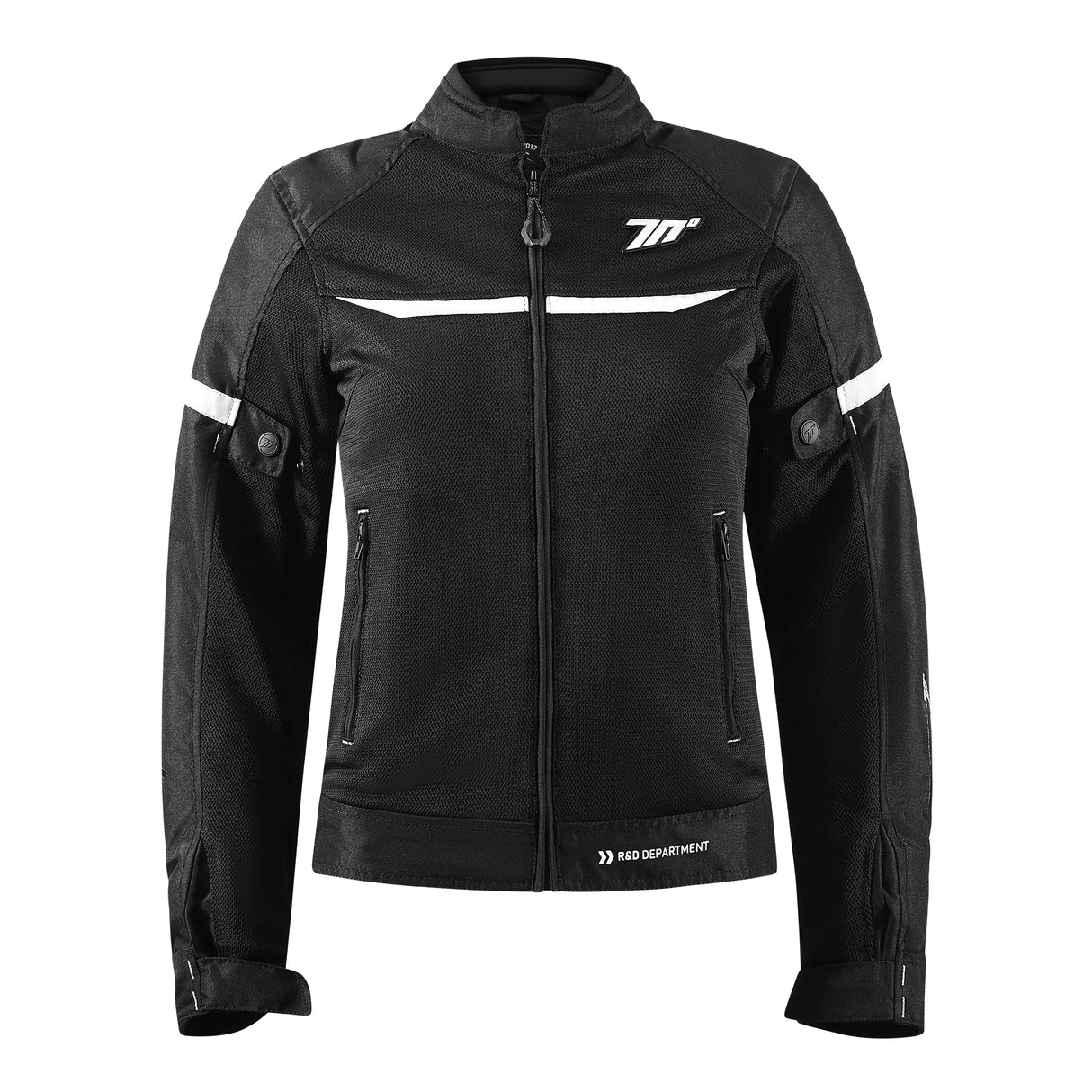 Chaqueta de moto de verano deportiva Seventy Degrees SD-JR30.2 Mojave negra y blanca - vista 3
