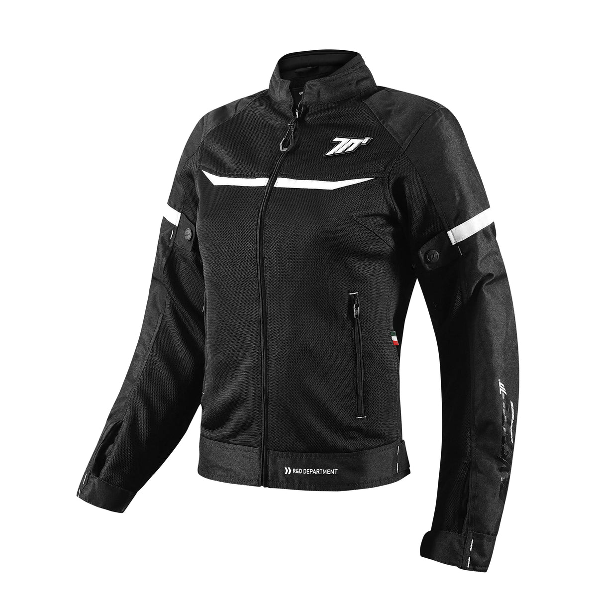 Chaqueta de moto de verano deportiva Seventy Degrees SD-JR30.2 Mojave negra y blanca