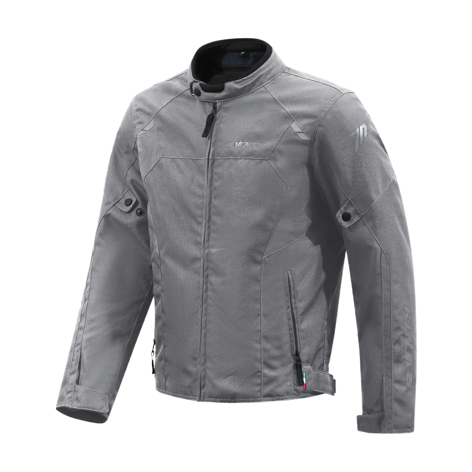 Chaqueta de moto de invierno deportiva Seventy Degrees SD-JR67 Piston gris oscuro