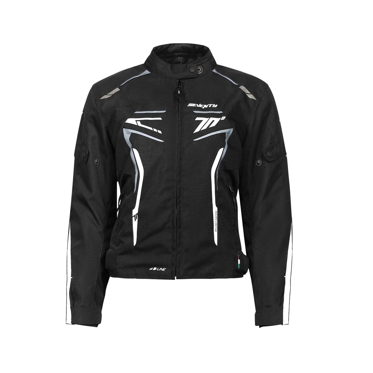 Chaqueta de moto de invierno deportiva de mujer Seventy Degrees SD-JR67 Piston negra, gris y blanca - vista 2