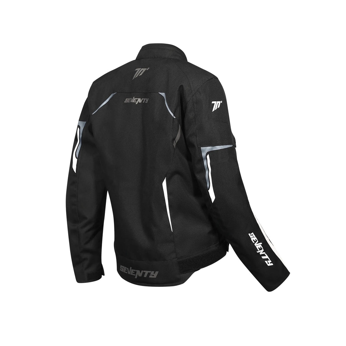 Chaqueta de moto de invierno deportiva de mujer Seventy Degrees SD-JR67 Piston negra, gris y blanca - vista 3
