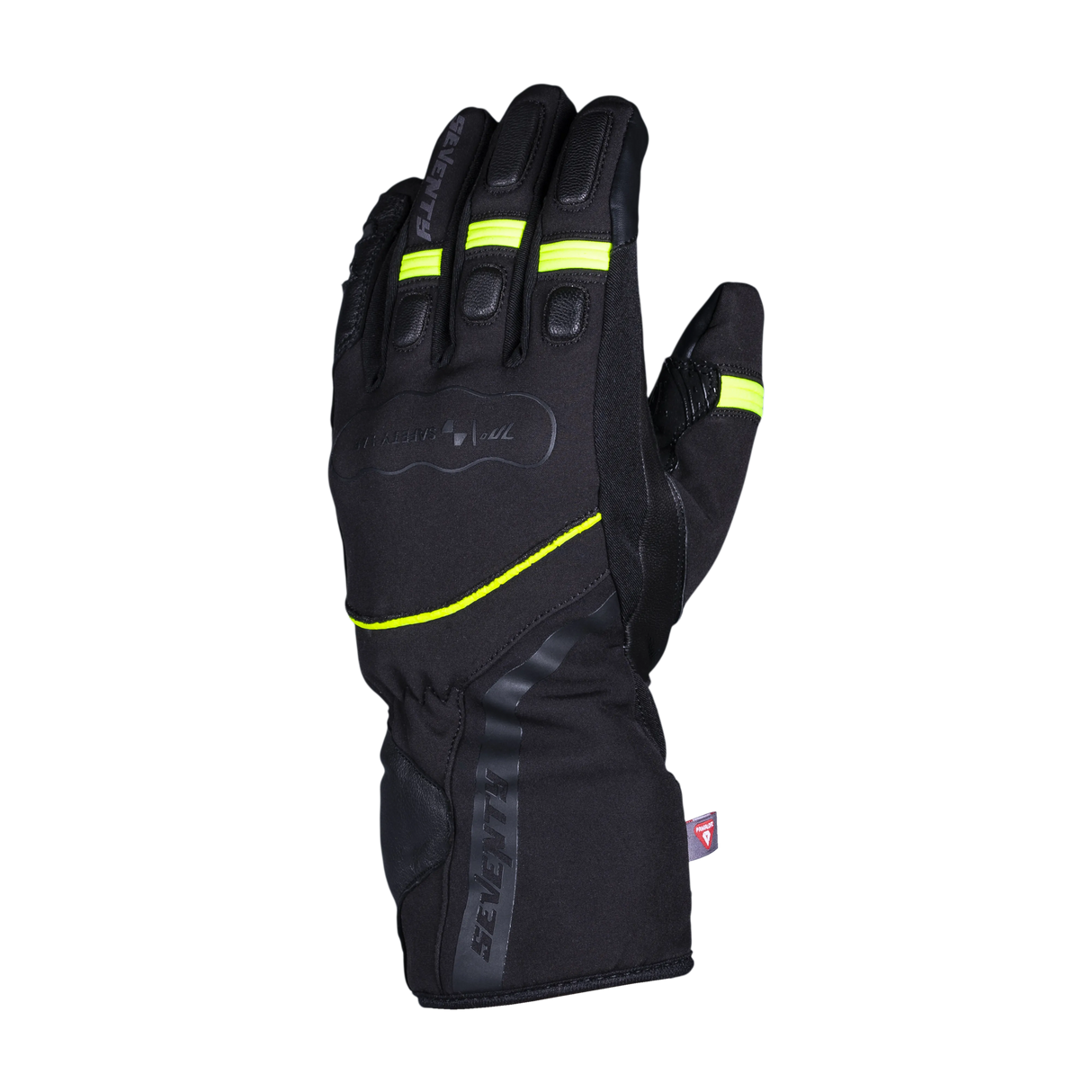 Guantes de moto de invierno Seventy Degrees SD-T7 Gobi de hombre negro y amarillo flúor - vista 2