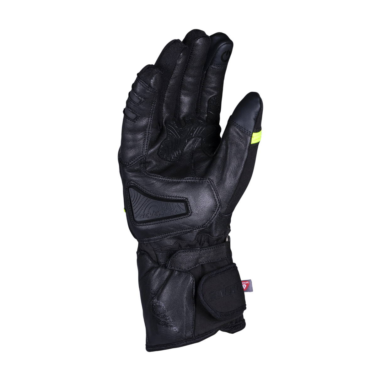 Guantes de moto de invierno Seventy Degrees SD-T7 Gobi de hombre negro y amarillo flúor - vista 3