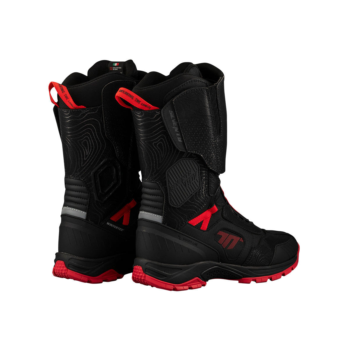 Botas de moto Seventy Degrees SD-BA6 Stelvio altas negras y rojas - vista 3