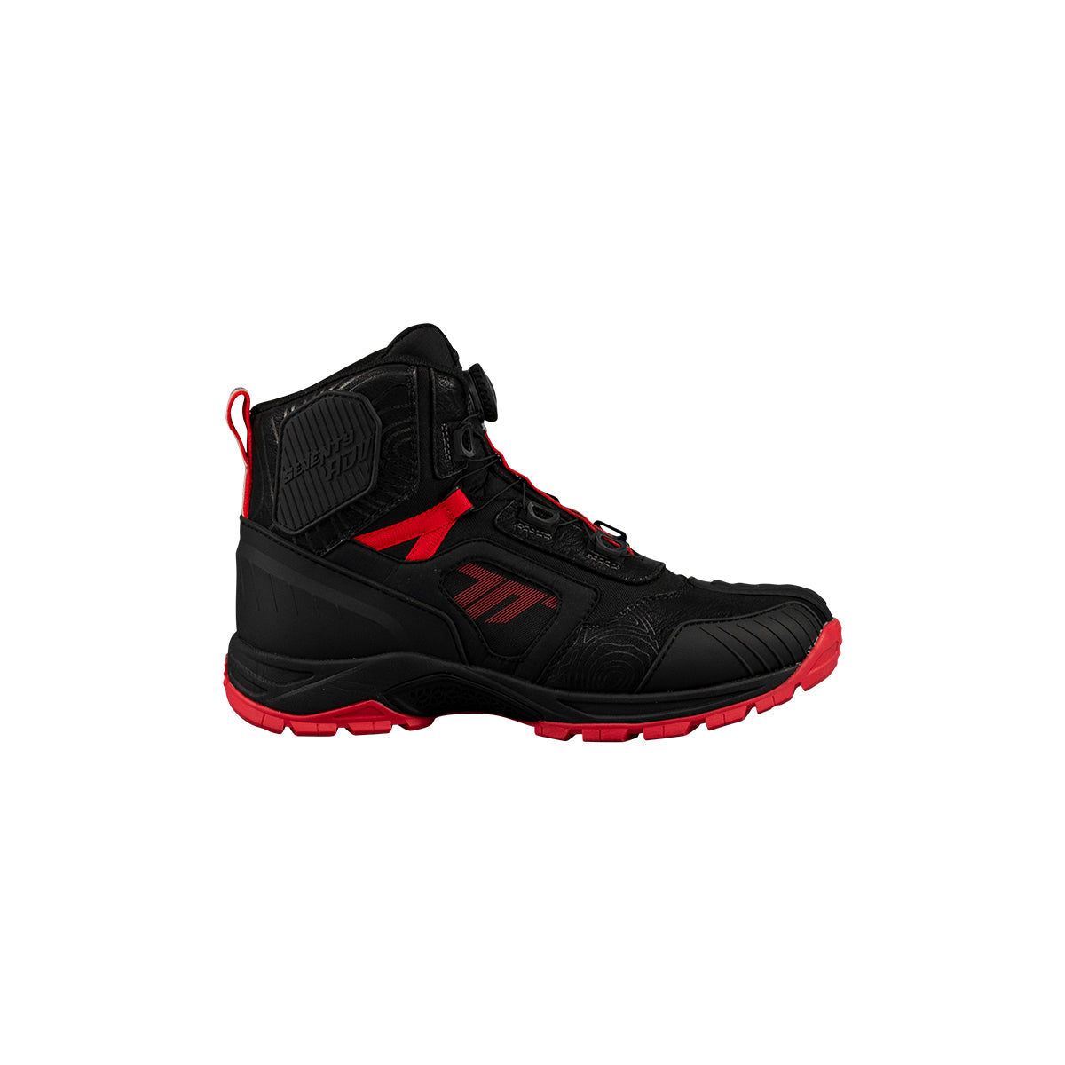 Botas de moto de invierno touring adventure Seventy Degrees SD-BA7 Stelvio bajas negras y rojas - vista 2