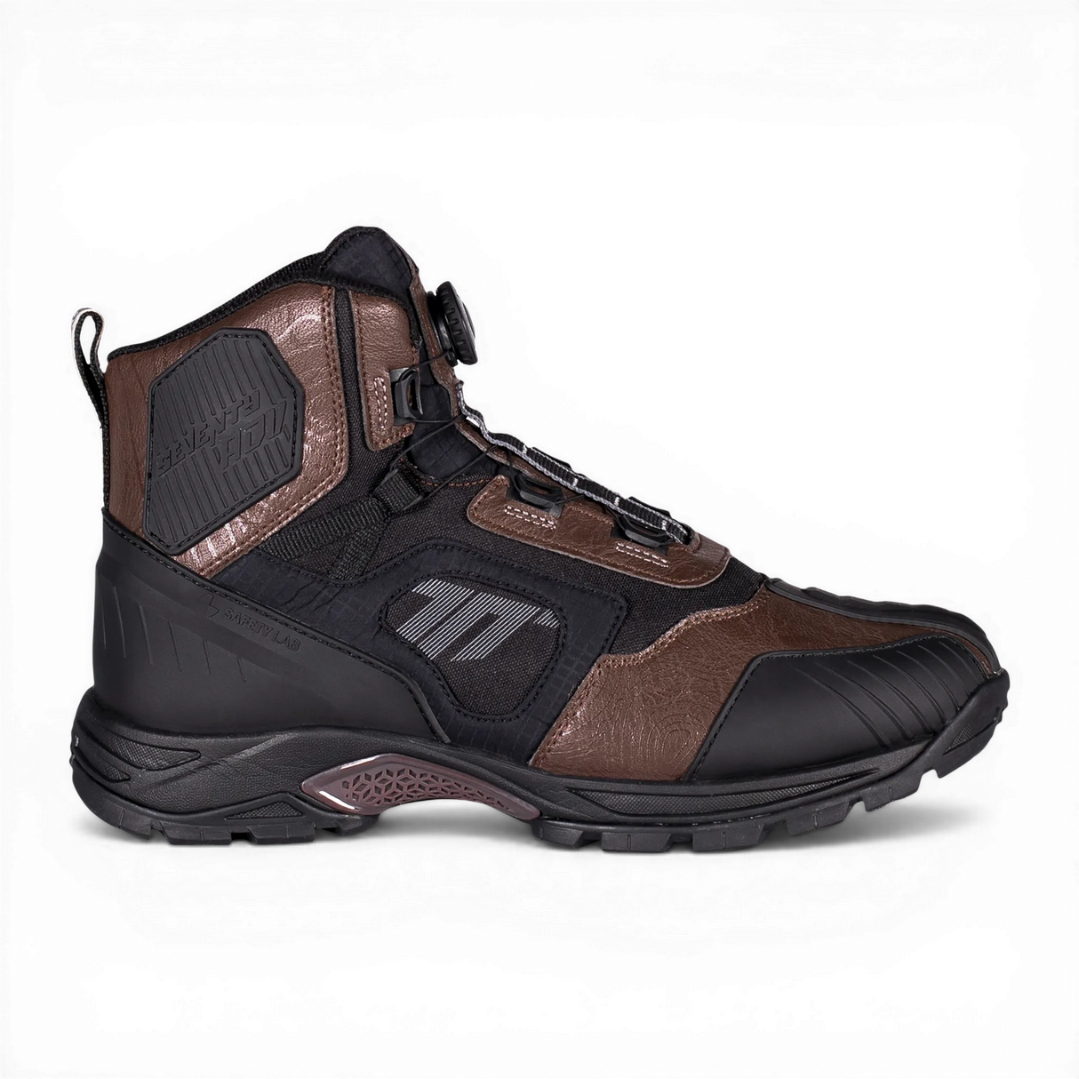 Botas de moto de invierno touring adventure Seventy Degrees SD-BA7 Stelvio bajas negras y marrones