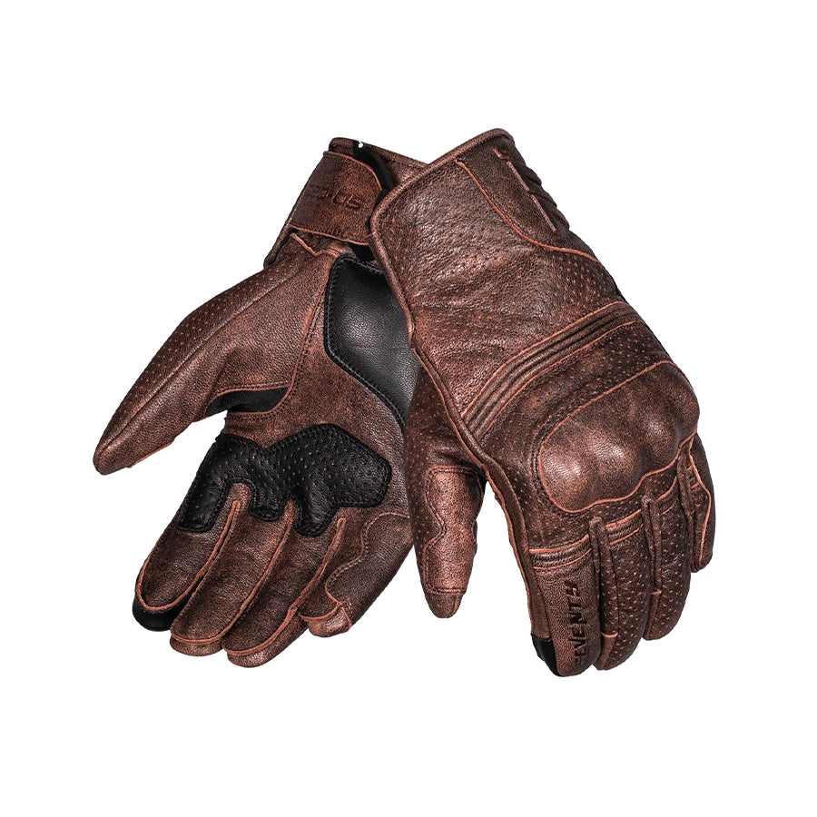 Guantes de moto de verano de hombre Seventy Degrees SD-C20 Rebel Custom marrones