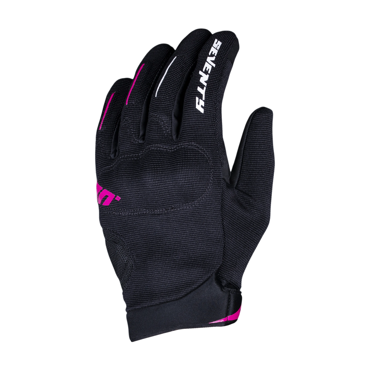 Guantes de moto de verano de mujer Seventy Degrees SD-C42 Asphalt negros y fucsia - vista 2