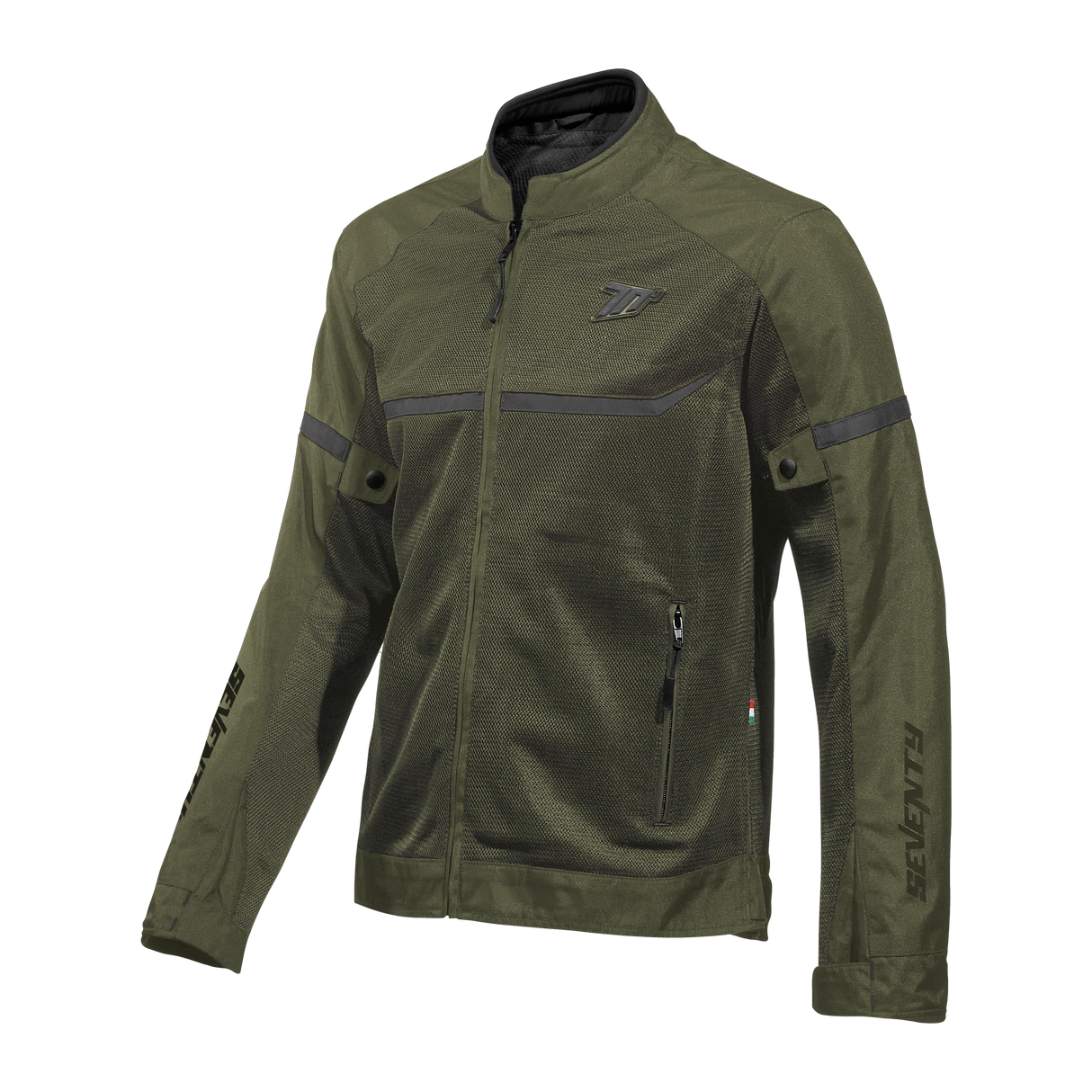 Chaqueta de moto deportiva de hombre Seventy Degrees SD-JR30.1 Mojave verde militar