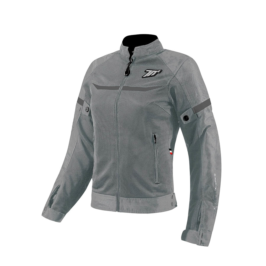 Chaqueta de moto de verano deportiva de mujer Seventy Degrees SD-JR30.2 Mojave gris hielo