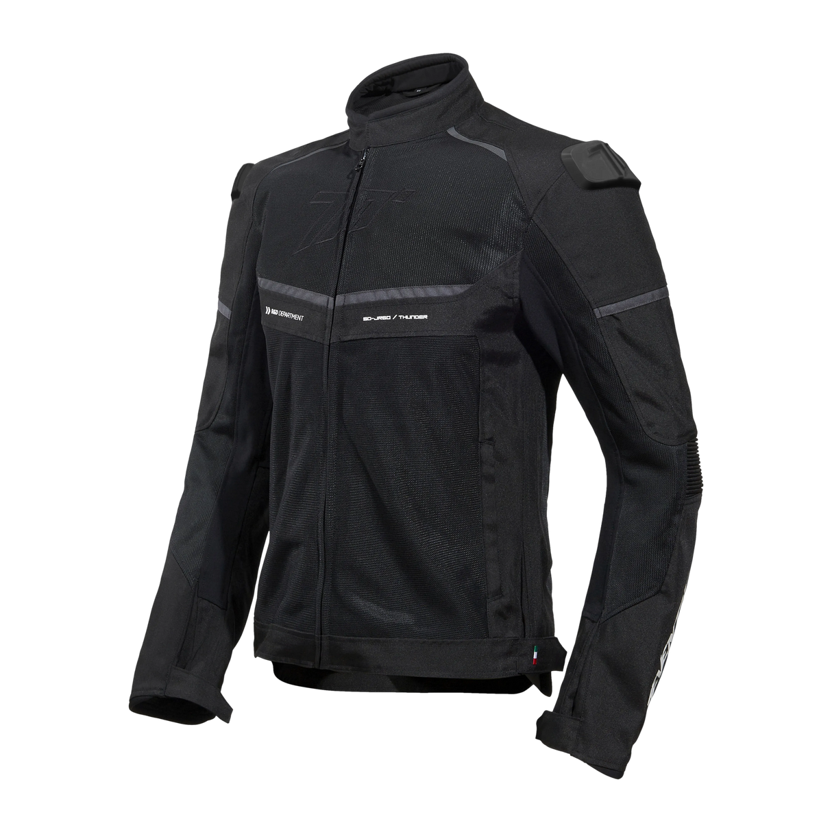 Chaqueta de moto de verano Seventy Degrees SD-JR60 Thunder negra, gris y blanca
