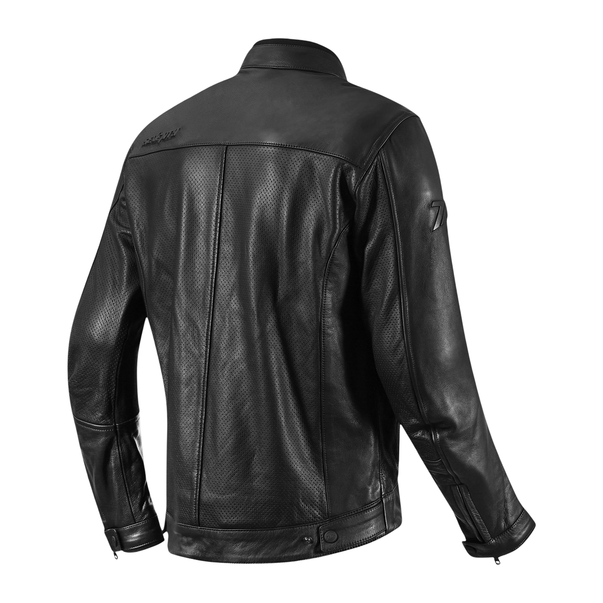 Chaqueta de moto de piel de verano Seventy Degrees SD-JL4 Legend Classic negra - vista 3
