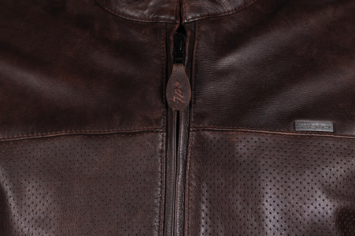 Chaqueta de moto de piel de verano Seventy Degrees SD-JL4 Legend marrón - vista 11