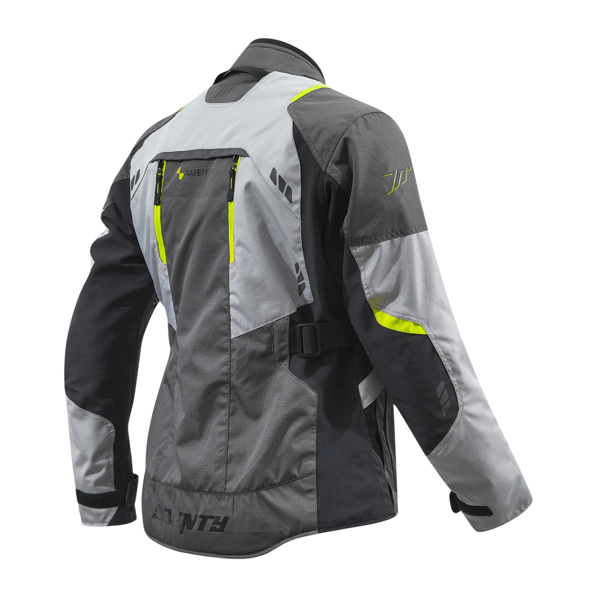 Chaqueta de moto de invierno touring adventure Seventy Degrees SD-JT67 Tanami negra, gris y amarillo flúor - vista 3