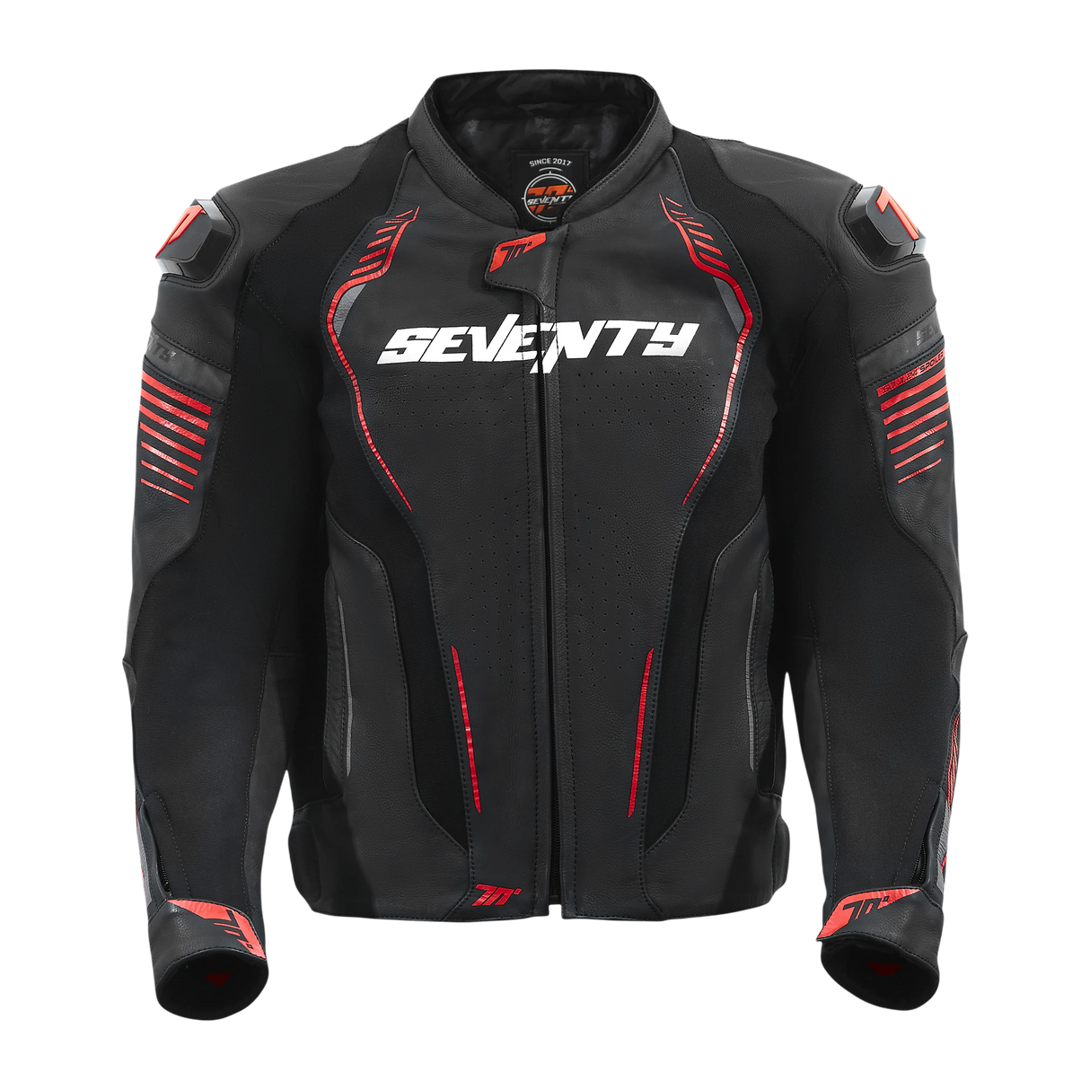 Chaqueta de moto de invierno deportiva Seventy Degrees SD-JL24 Spoiler negra y roja - vista 2