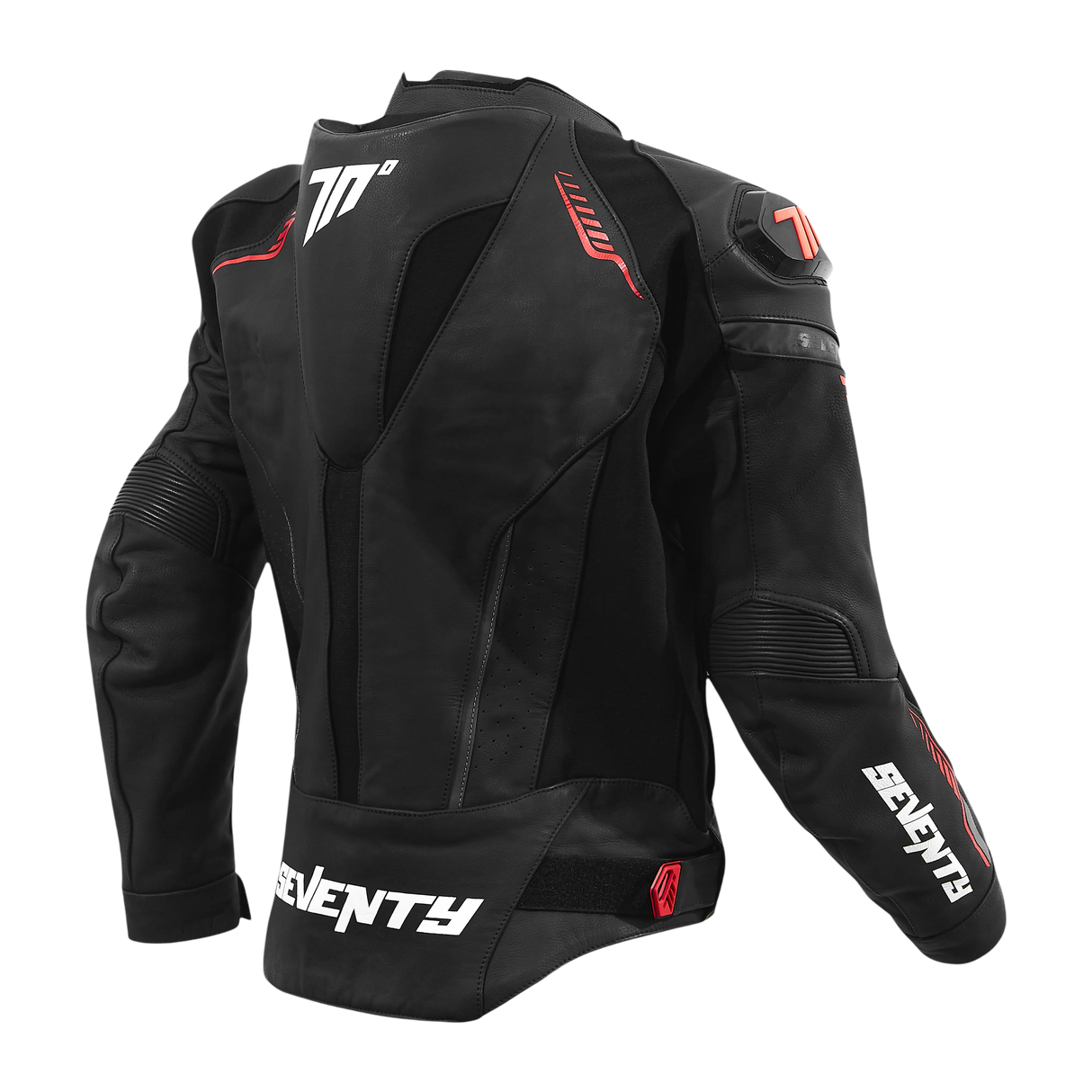 Chaqueta de moto de invierno deportiva Seventy Degrees SD-JL24 Spoiler negra y roja - vista 3