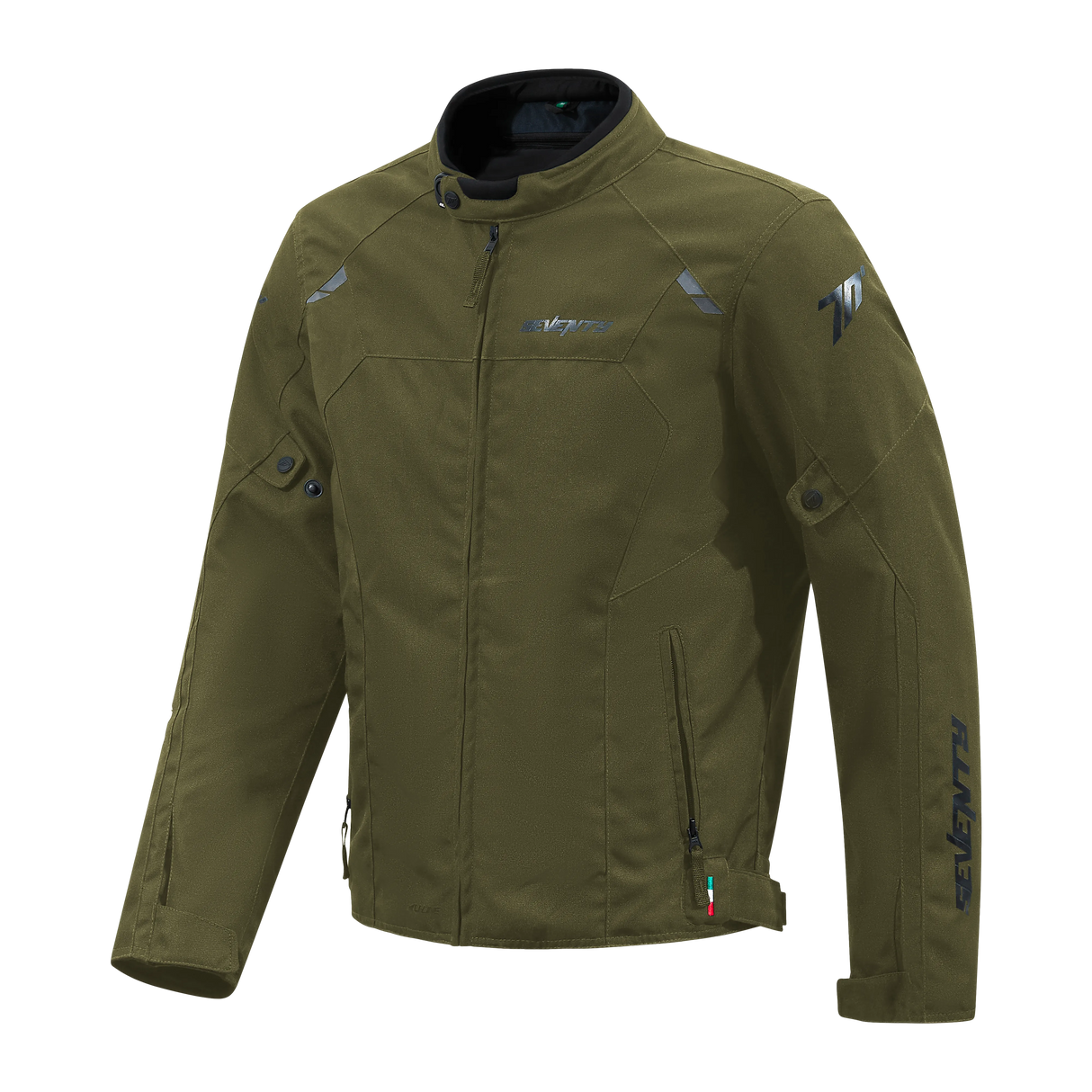 Chaqueta de moto de invierno Seventy Degrees SD-JR65 Piston verde militar