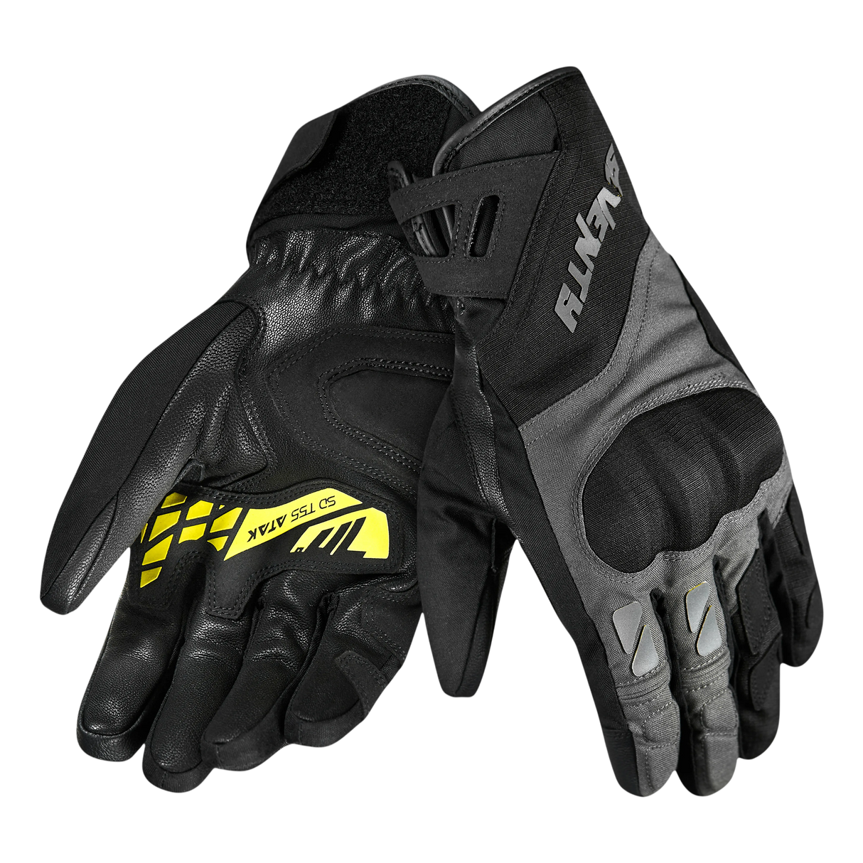 Guantes de moto touring adventure de invierno de hombre Seventy Degrees SD-T55 Atak negros y amarillo brillante - vista 4