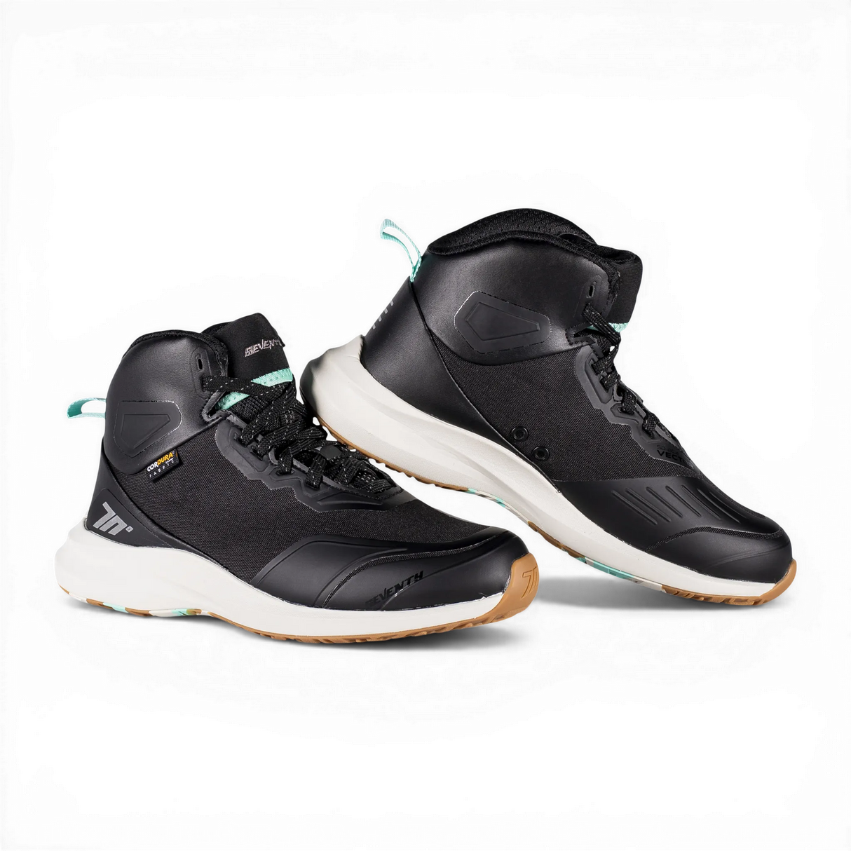 Botas de moto de verano urbanas Seventy Degrees SD-BC4 Vector negras, turquesa y caramelo - vista 2