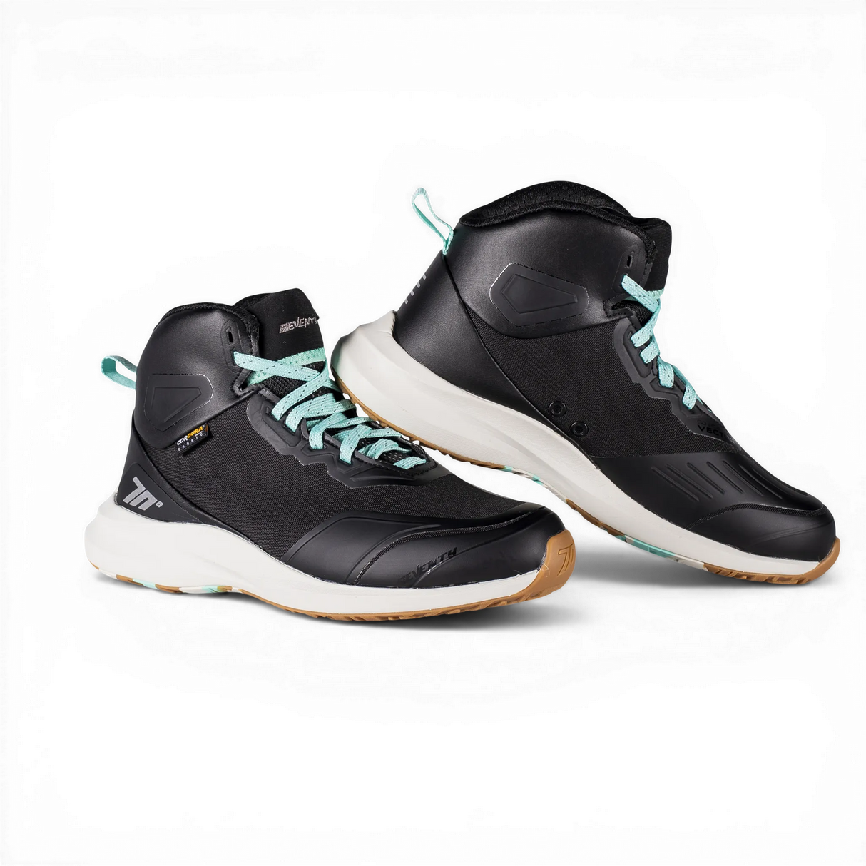 Botas de moto de verano urbanas Seventy Degrees SD-BC4 Vector negras, turquesa y caramelo - vista 4