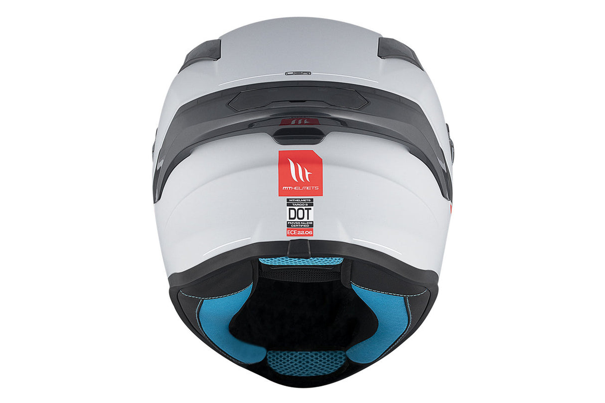 Casco de moto integral MT Helmets Targo S Solid A12 acabado brillo - vista 7