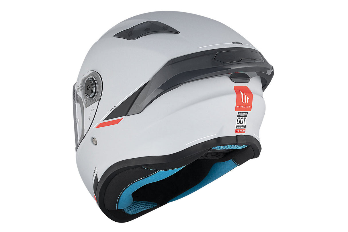 Casco de moto integral MT Helmets Targo S Solid A12 acabado brillo - vista 8