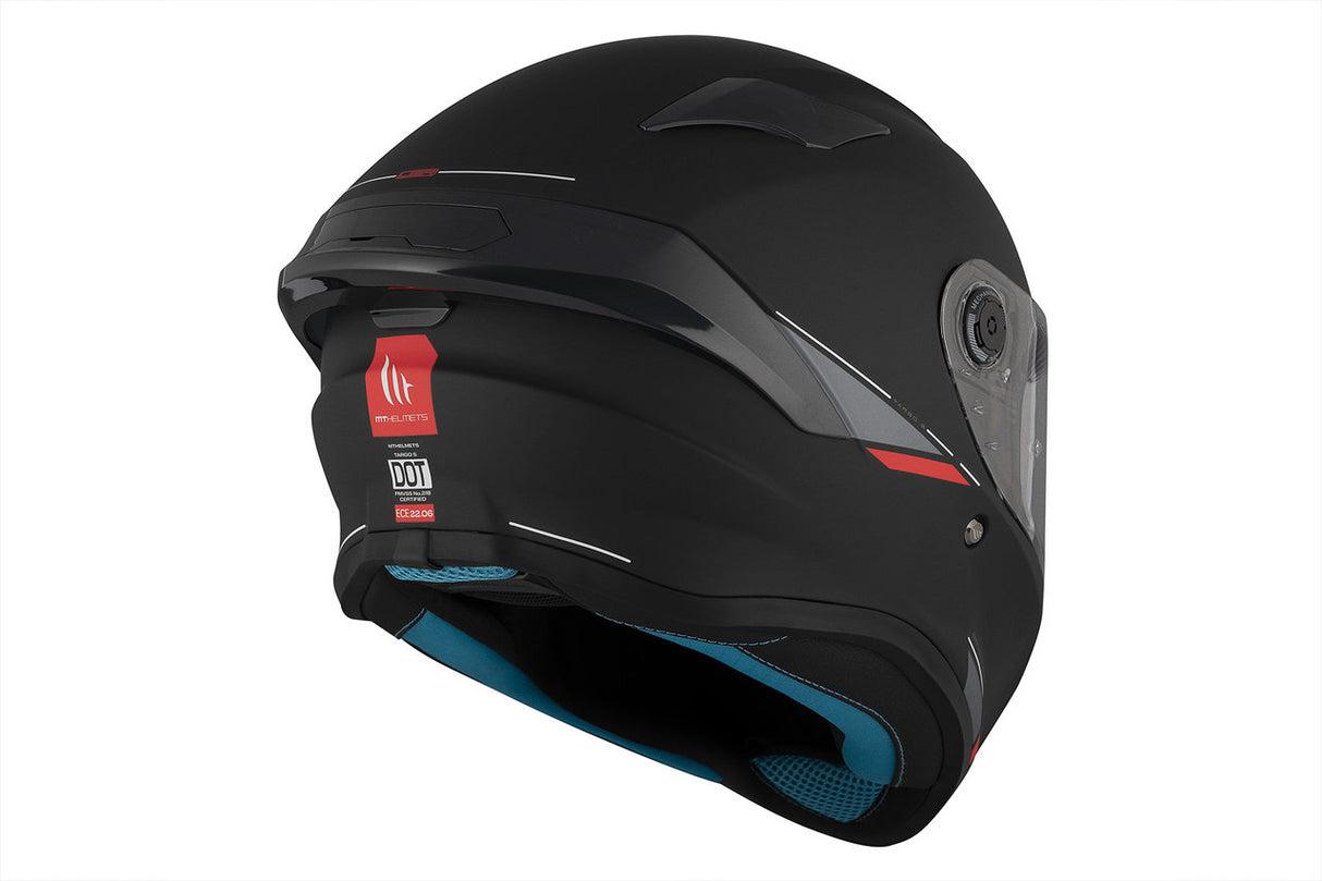 Casco de moto integral MT Helmets Targo S Solid A1 acabado mate - vista 6